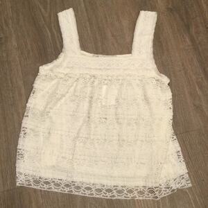 American Rag NWT Ivory lace top XS